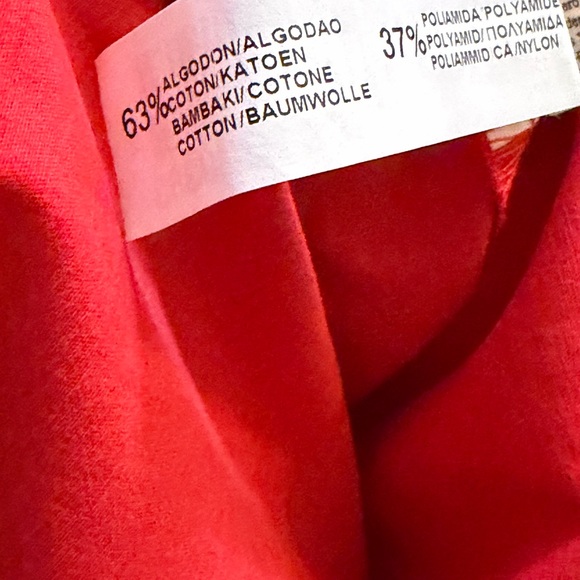 Vintage Red Sports Pants 90s Nylon Joggers Elastic Ankles Streetwear - Picture 6 of 6